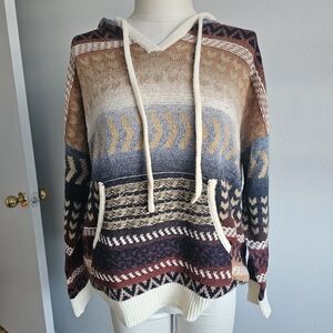 Multicolor Patterned Women's hoodie